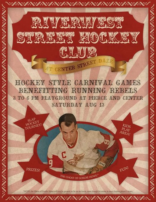 A flyer for the hockey event